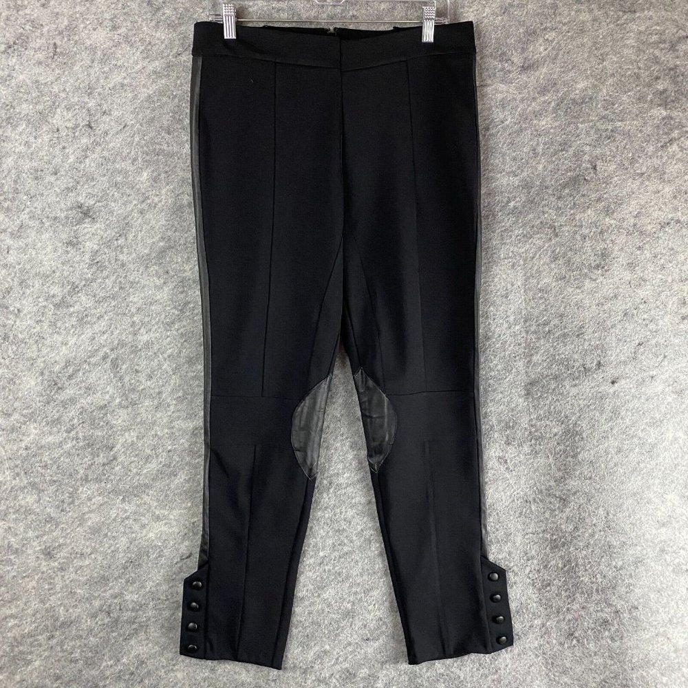 Bisou Bisou Pants Size 16 Women's Black Zipper Fly Polyester Blend Adults